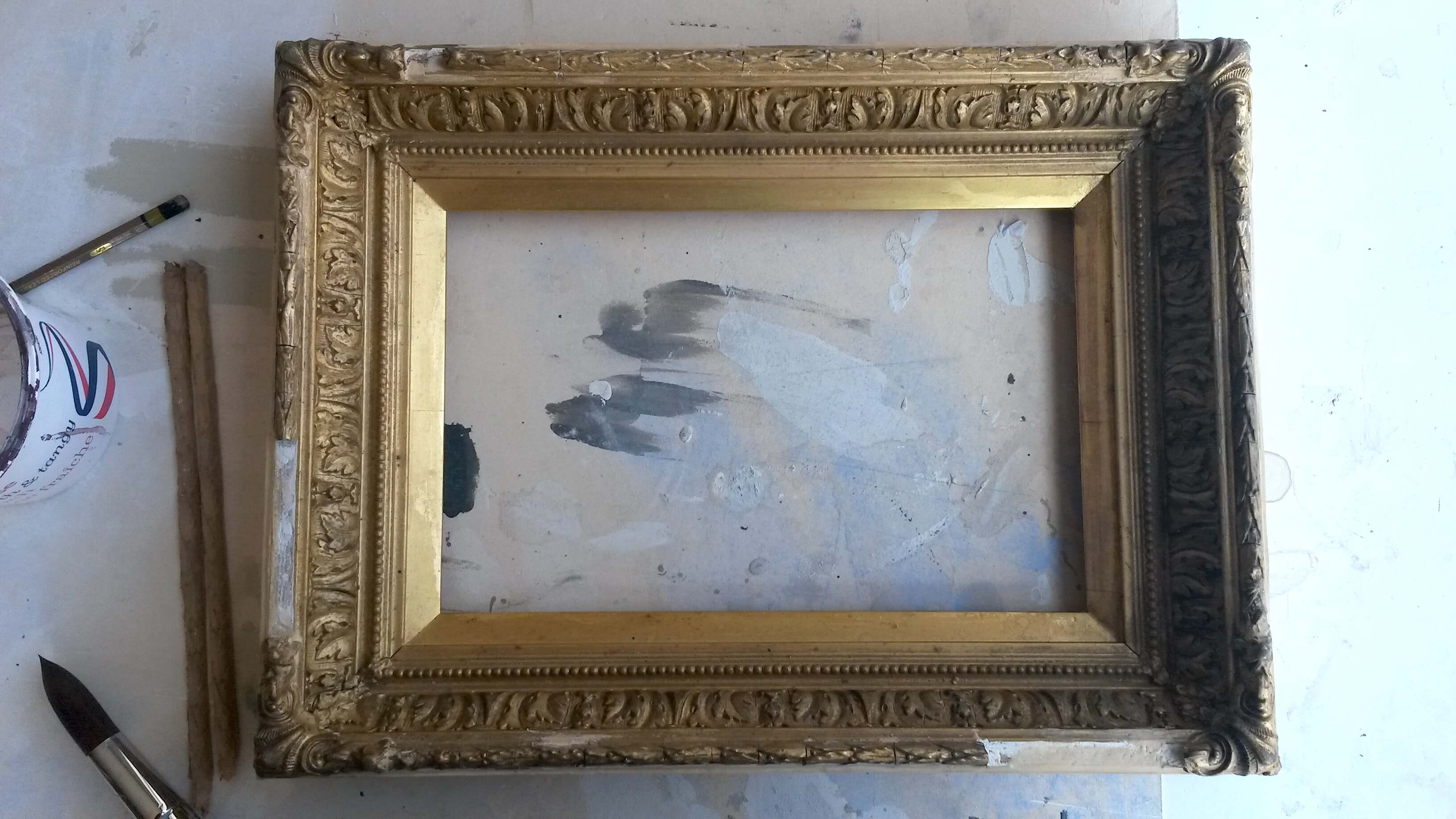Restoring antique picture frame