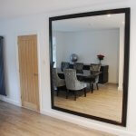 Hand painted black gloss mirror