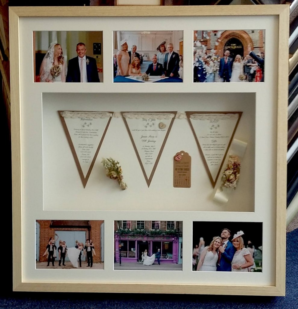 Framing wedding dried flowers