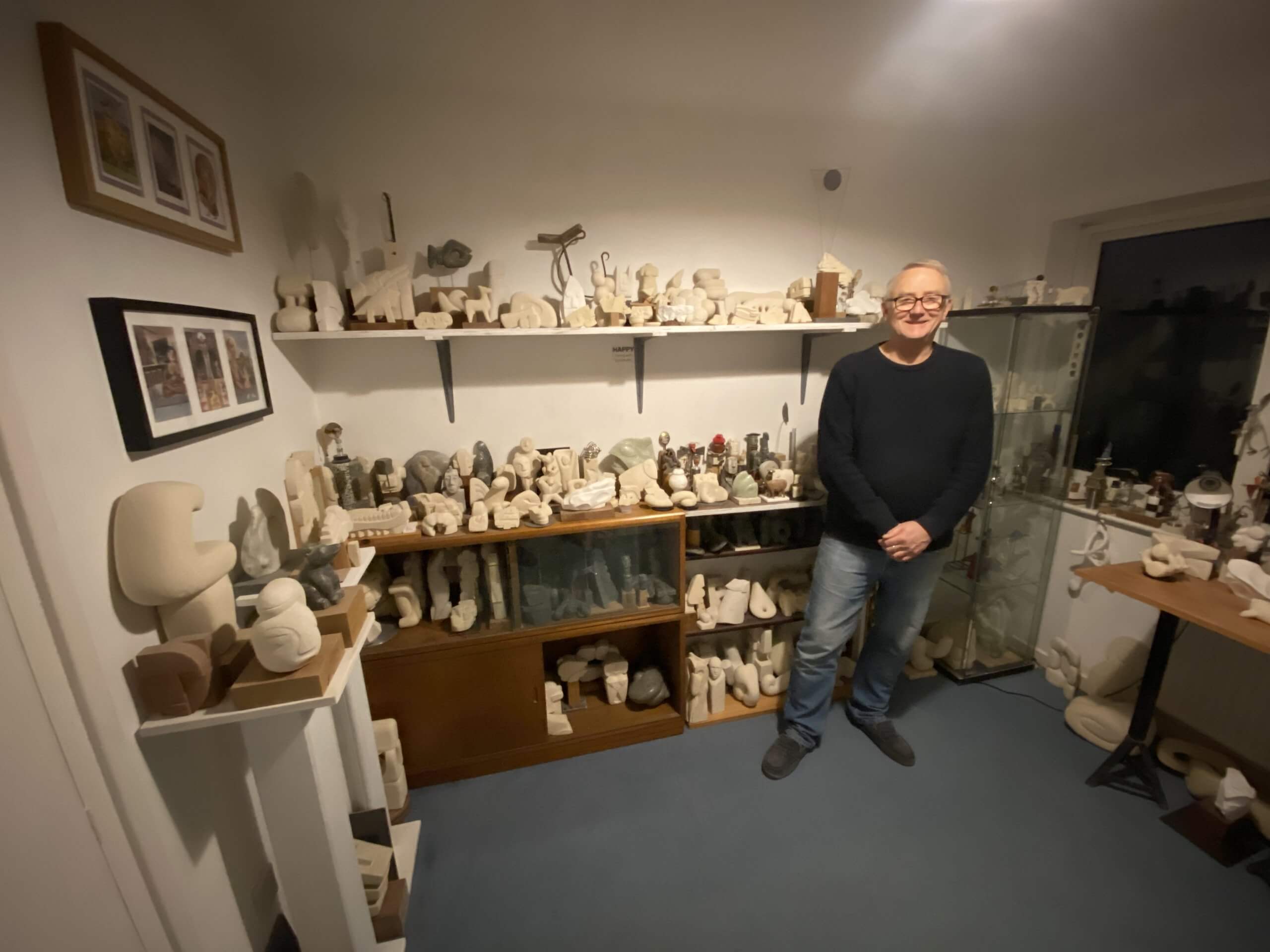 Roger's ever growing collection of quirky stone sculpture.